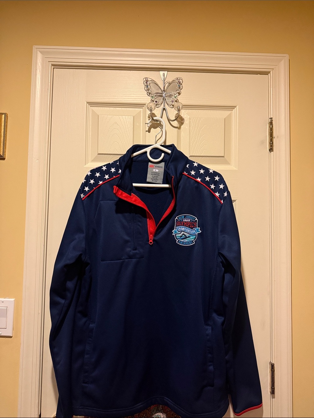 Navy quarter zip jacket junior olympic